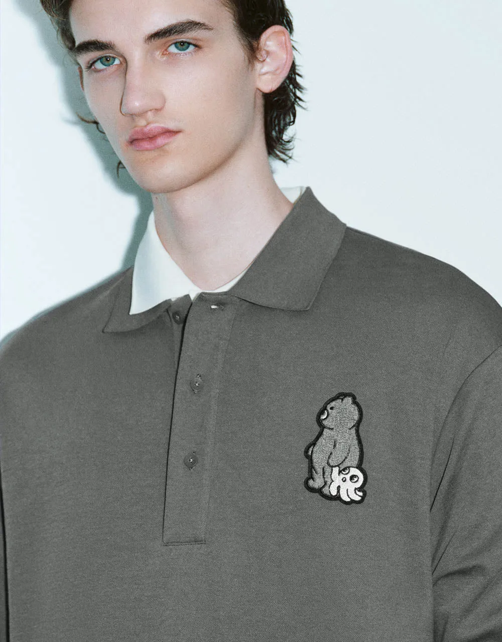 Drop Shoulder Sleeve Polo T-Shirt sold by Urban Revivo product image thumbnail 4