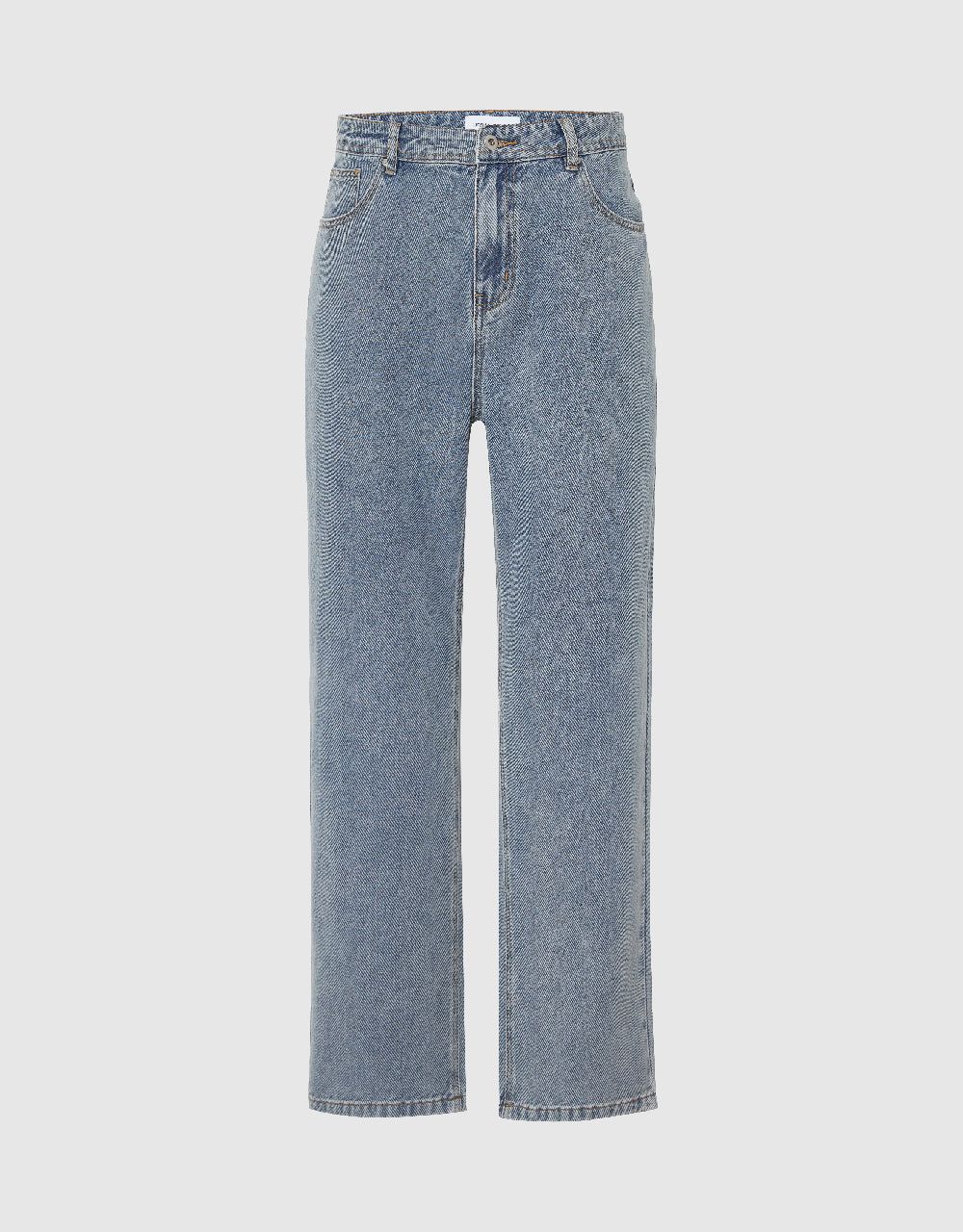 Loose Straight Jeans sold by Urban Revivo
