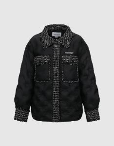 Tweed Trim Straight Down Jacket sold by Urban Revivo