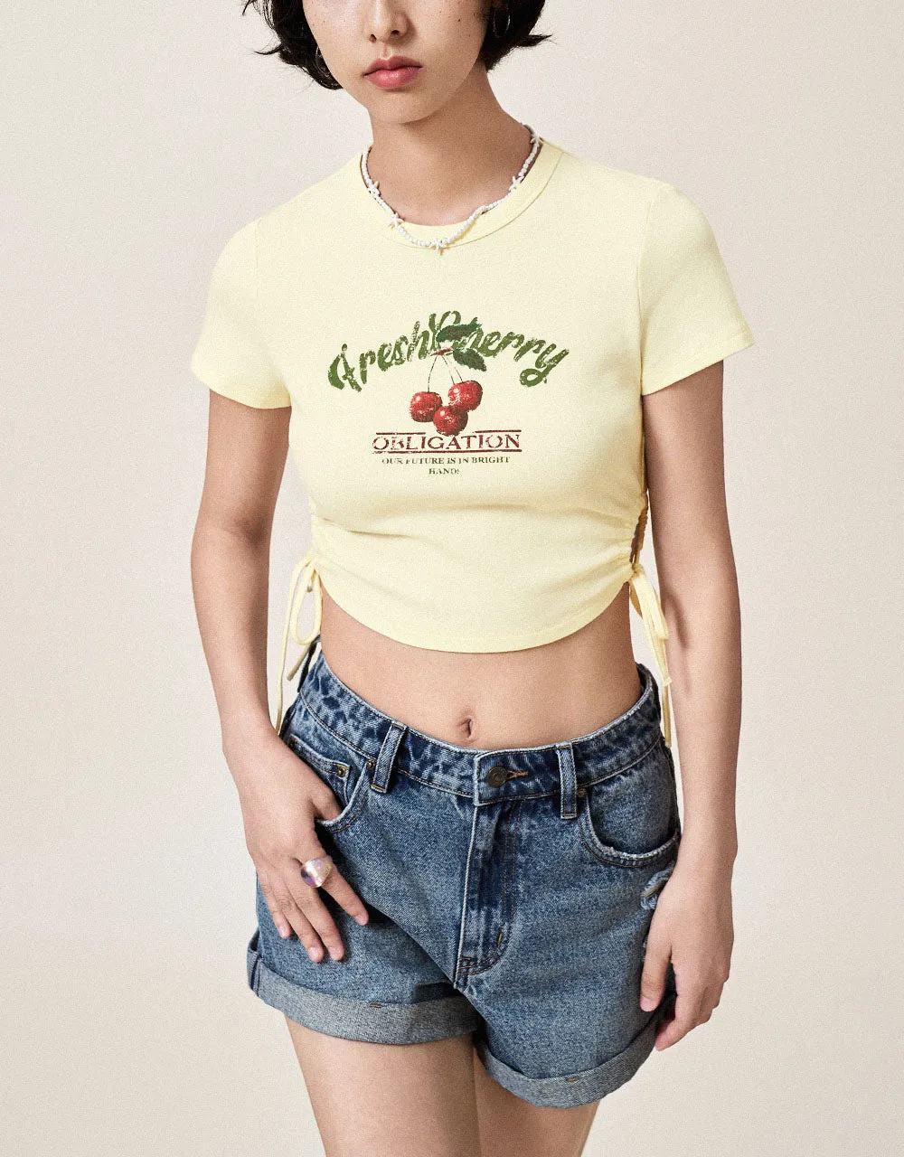 Printed Crew Neck T-Shirt sold by Urban Revivo product image thumbnail 2