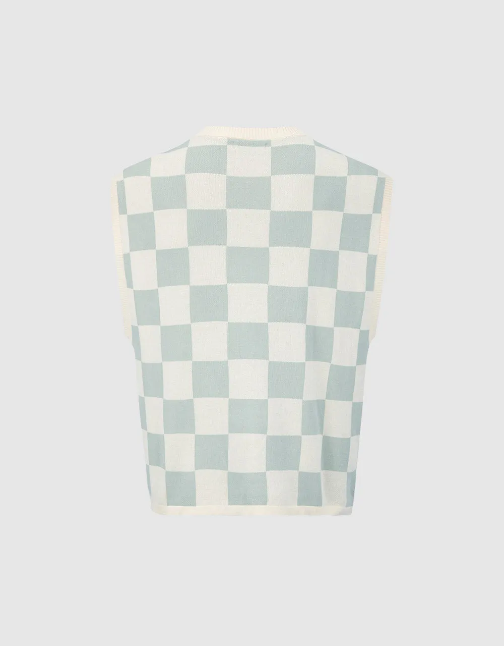Checkered Knitted Vest sold by Urban Revivo product image thumbnail 4