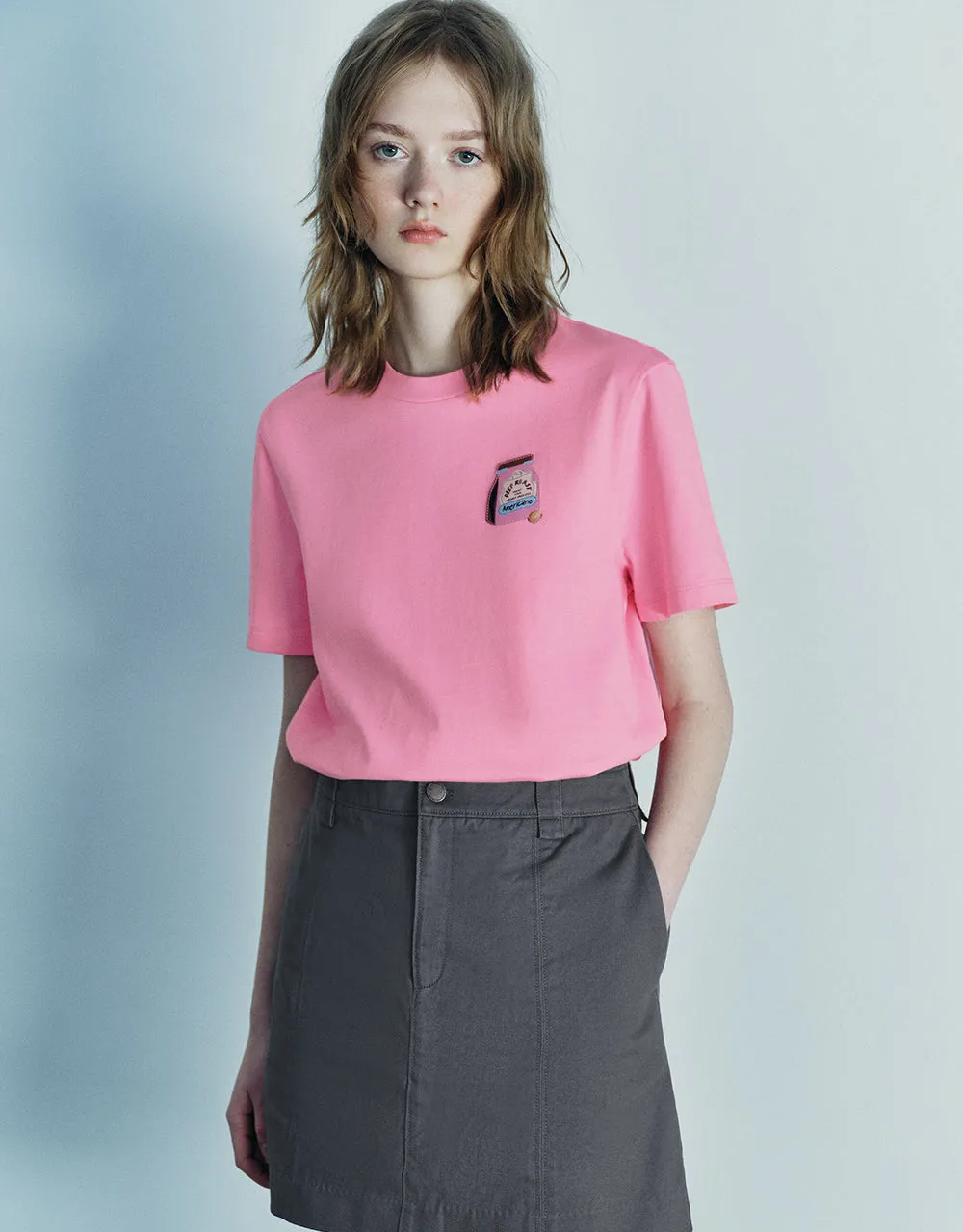 Crew Neck Loose T-Shirt sold by Urban Revivo