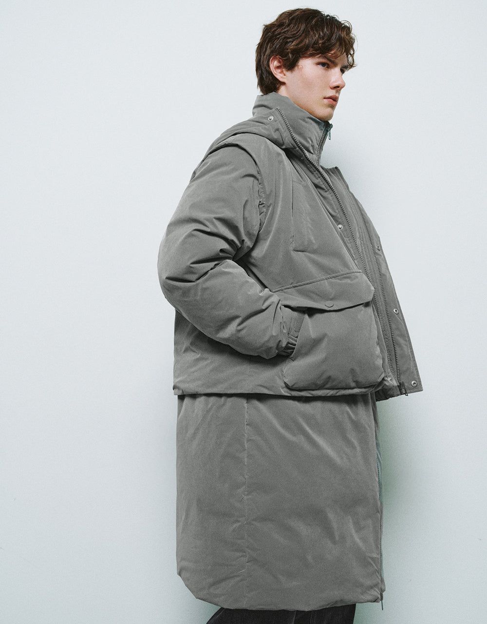 Oversized Hooded Down Jacket sold by Urban Revivo product image thumbnail 3