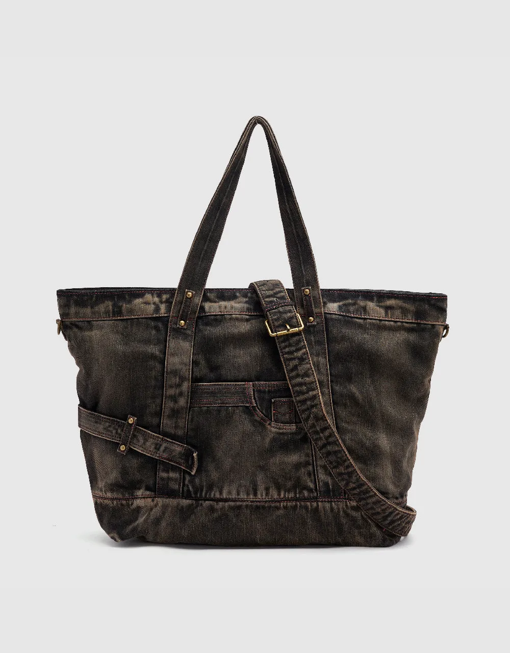 Distressed Denim Tote Bag sold by Urban Revivo
