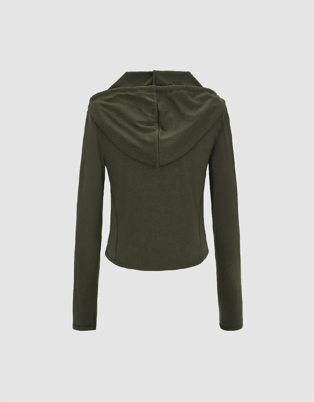 Zipper Front Hooded Skinny Jacket sold by Urban Revivo product image thumbnail 5