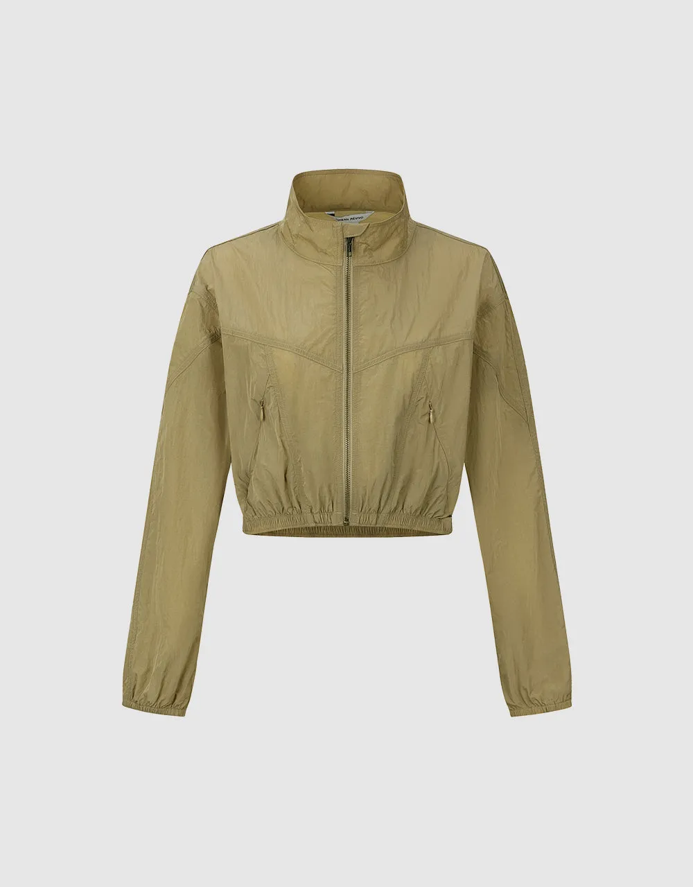 Zipper Front Stand Collar Straight Jacket sold by Urban Revivo product image thumbnail 2