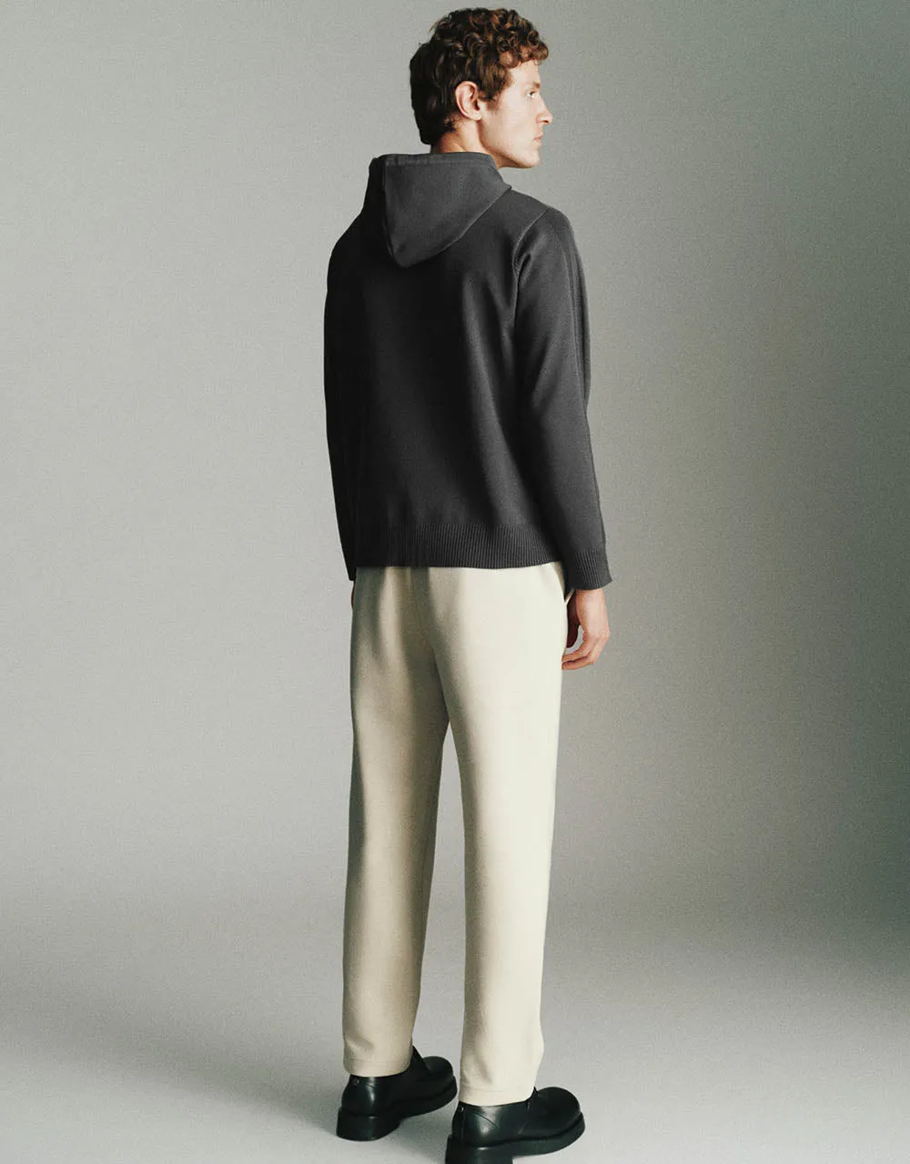 Zipper Front Hooded Knitted Cardigan sold by Urban Revivo product image thumbnail 5