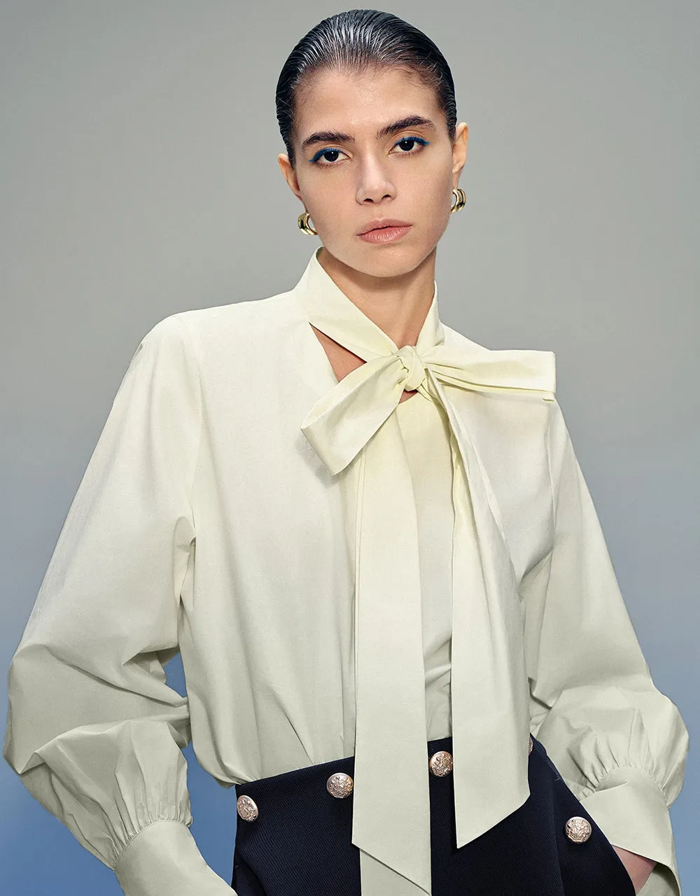 Striaght Loose Shirt With Tie sold by Urban Revivo product image thumbnail 4