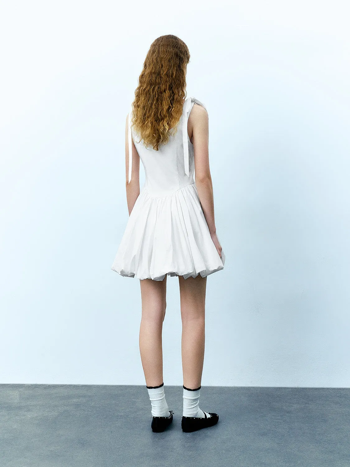 Bubble Hem U Neck A-Line Dress sold by Urban Revivo product image thumbnail 4