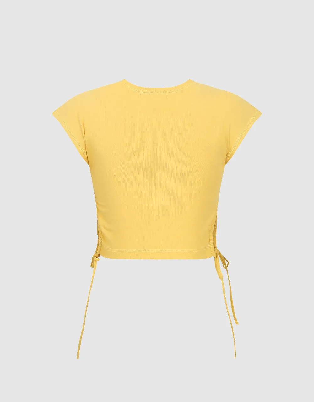 Lace Up Crew Neck T-Shirt sold by Urban Revivo product image thumbnail 5