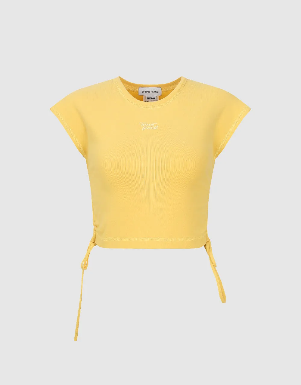 Lace Up Crew Neck T-Shirt sold by Urban Revivo product image thumbnail 2