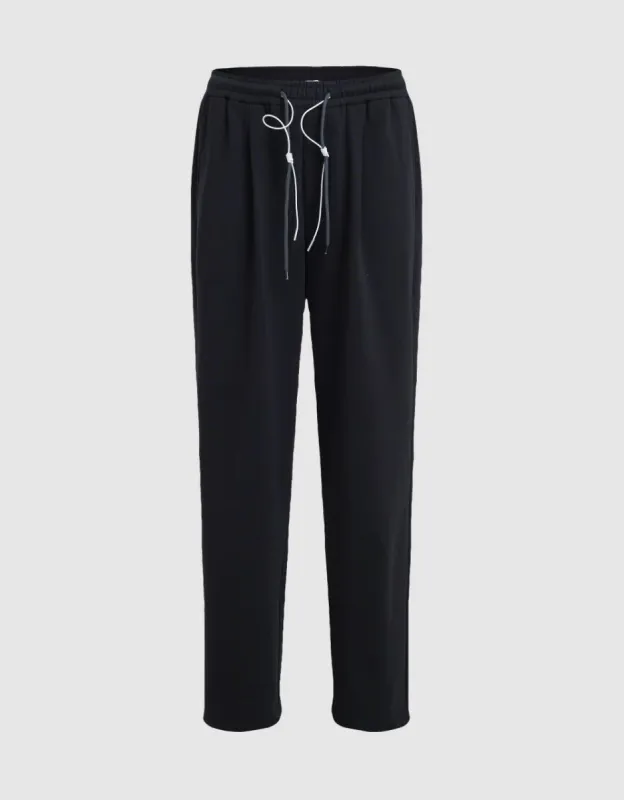 Drawstring Waist Straight Pants sold by Urban Revivo
