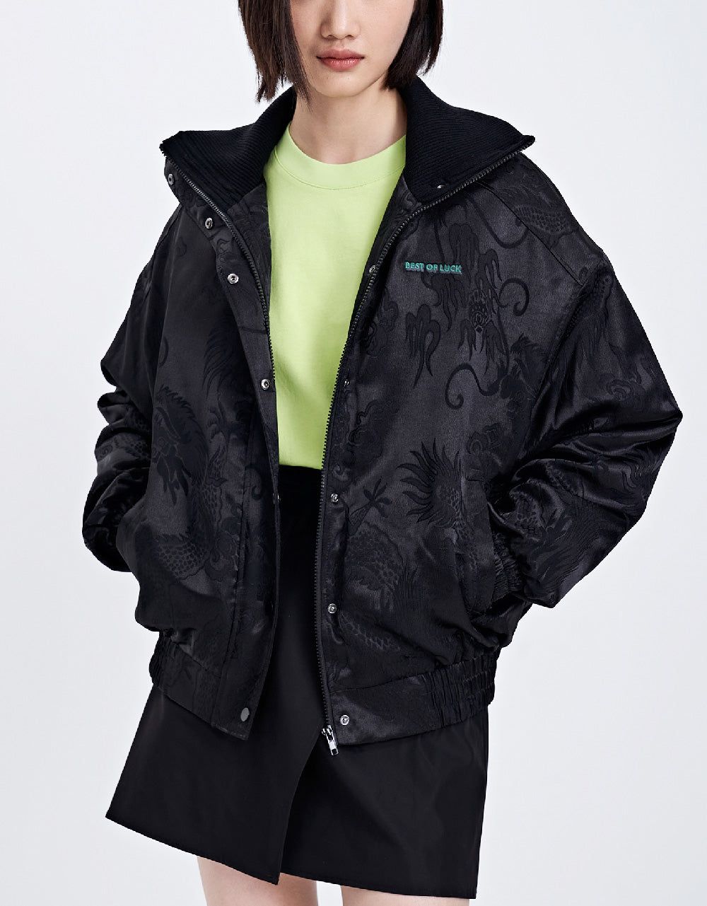 Embossed Press Button Jacket sold by Urban Revivo product image thumbnail 2