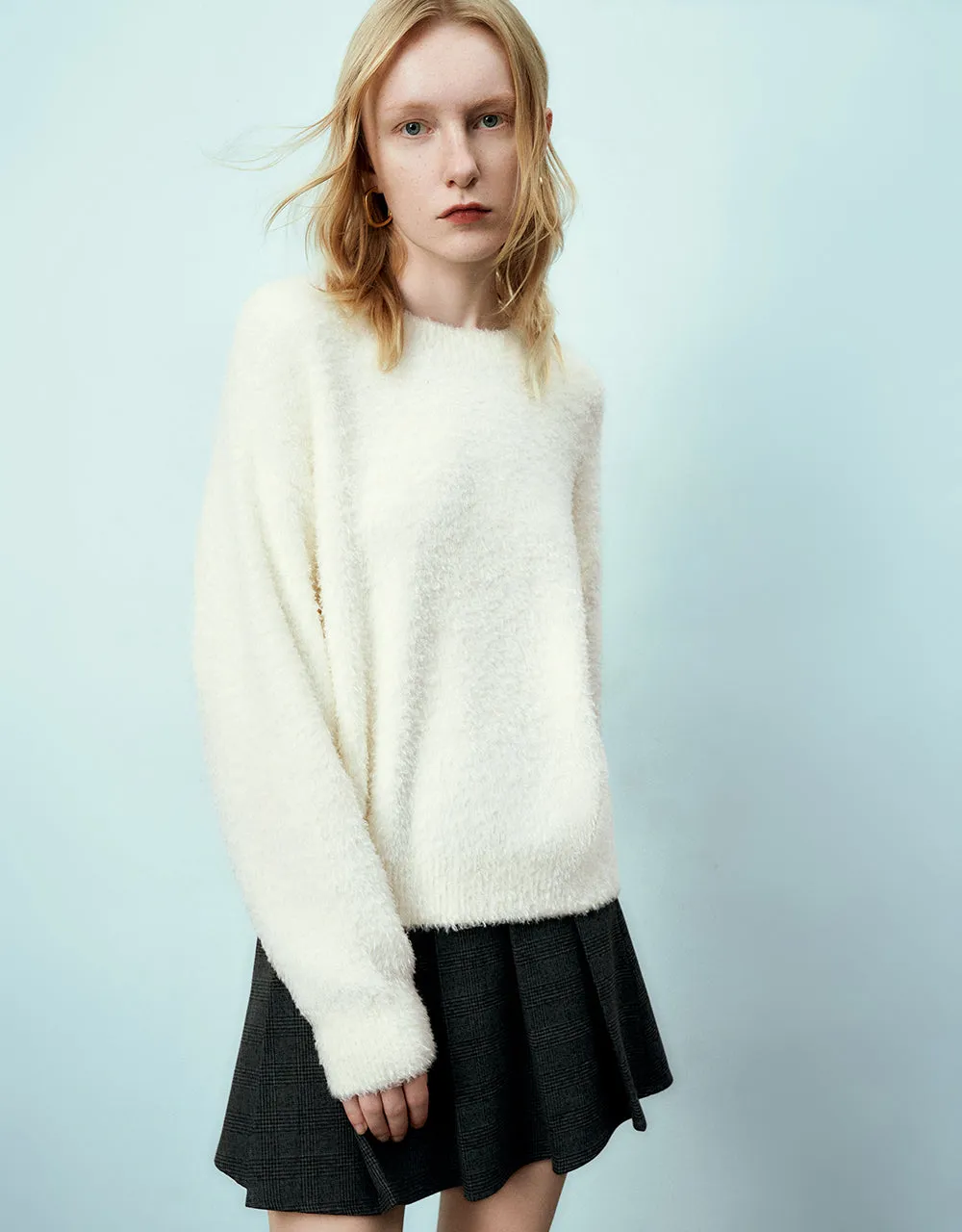 Crew Neck Loose Sweater sold by Urban Revivo product image thumbnail 3