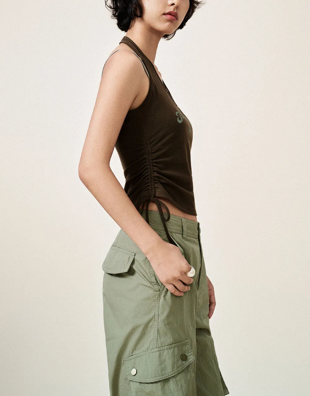 Letter Printed Halter Neck Tank Top sold by Urban Revivo product image thumbnail 3