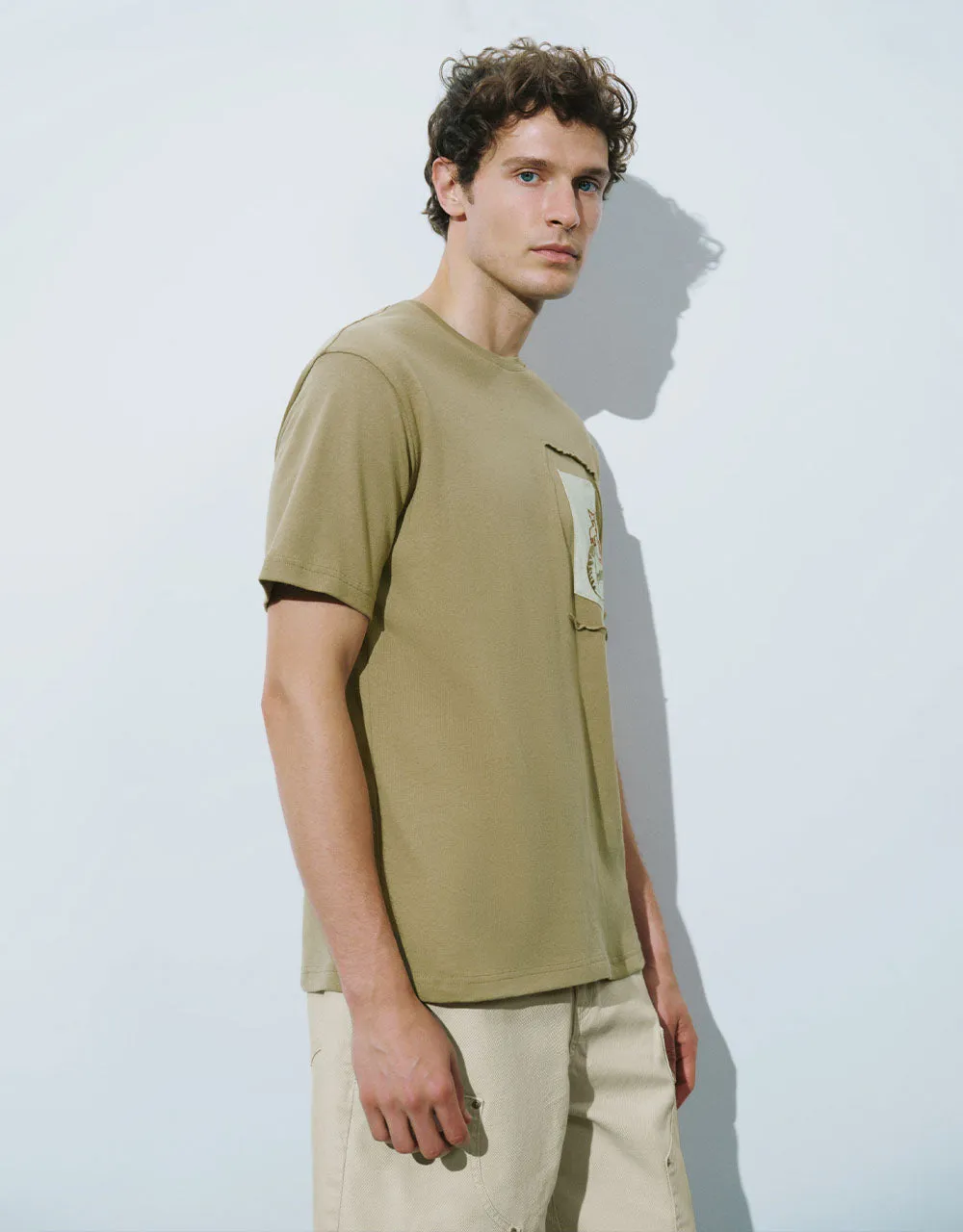 Printed Crew Neck Loose T-Shirt sold by Urban Revivo product image thumbnail 3