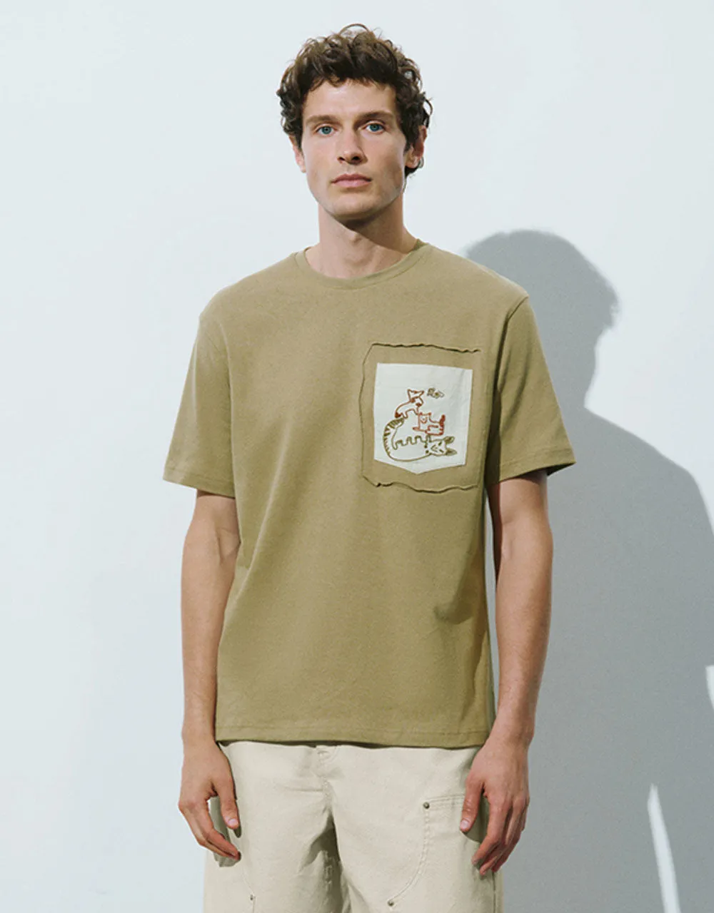 Printed Crew Neck Loose T-Shirt sold by Urban Revivo