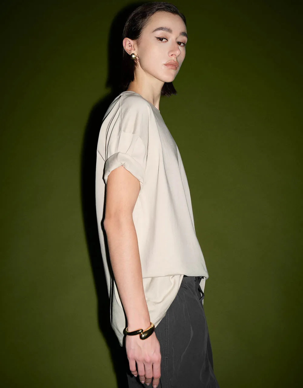 Crew Neck Loose T-Shirt sold by Urban Revivo product image thumbnail 3