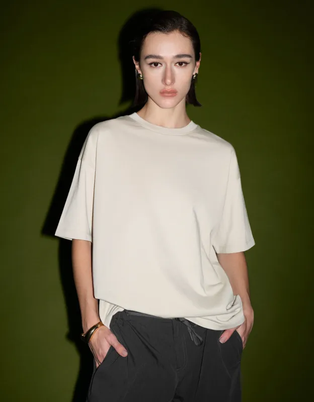 Crew Neck Loose T-Shirt sold by Urban Revivo