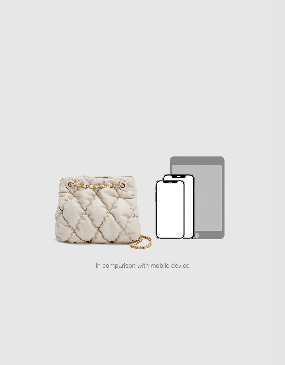 Ruched Vegan Leather Chain Bag sold by Urban Revivo product image thumbnail 3