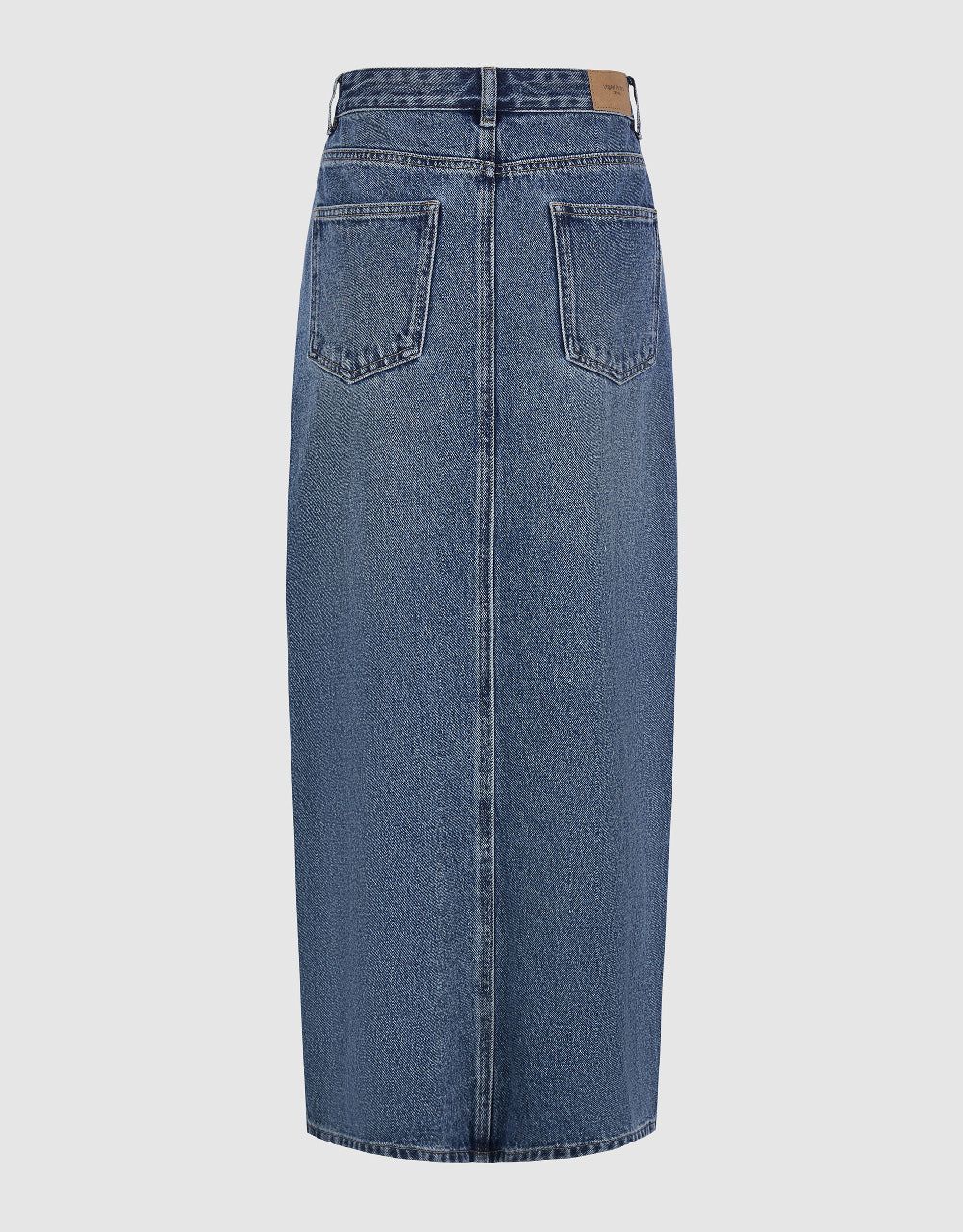 Split Hem Straight Denim Skirt sold by Urban Revivo product image thumbnail 3