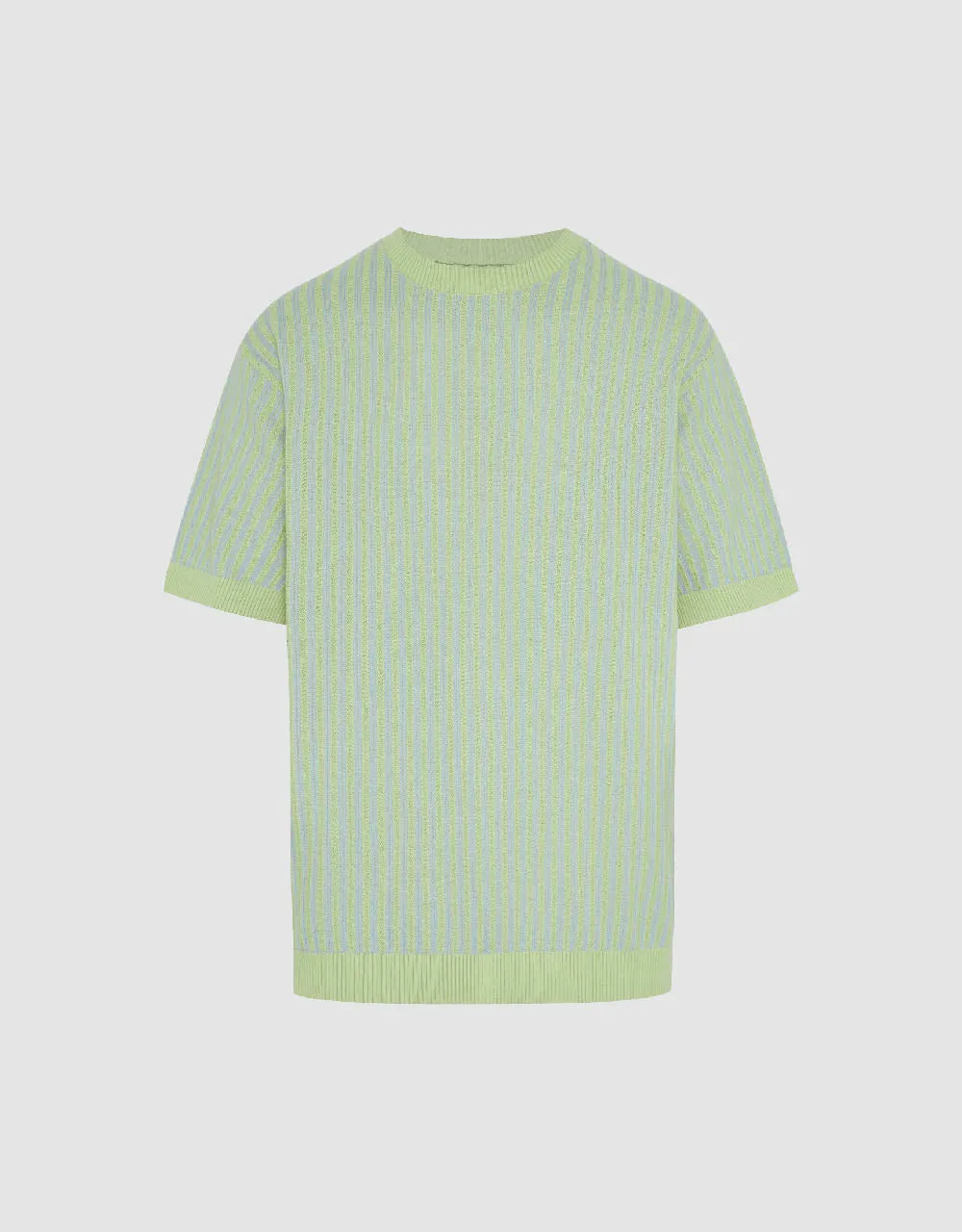 Textured Crew Neck Knitted T-Shirt sold by Urban Revivo product image thumbnail 2