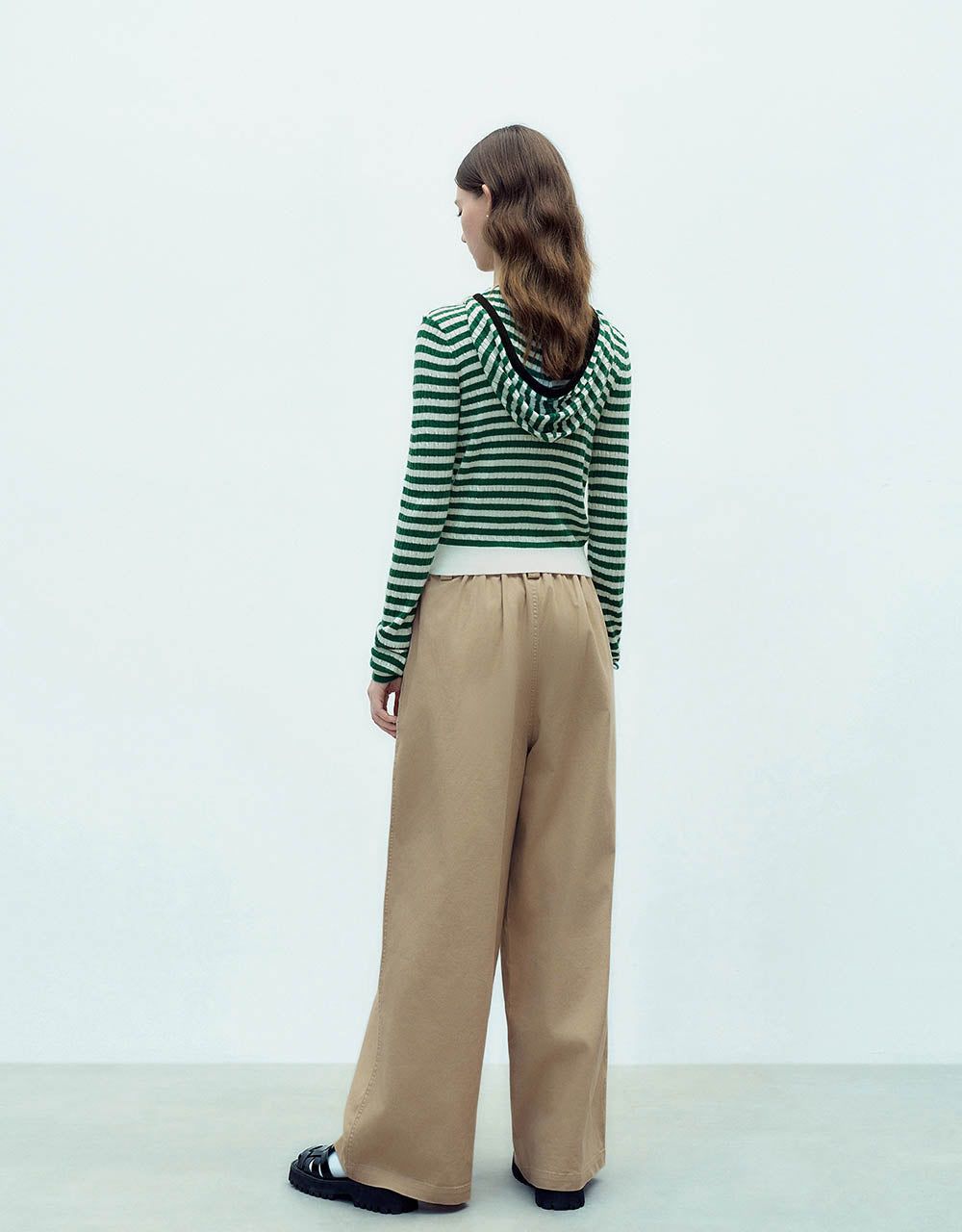 Striped Hooded Knitted Cardigan sold by Urban Revivo product image thumbnail 5