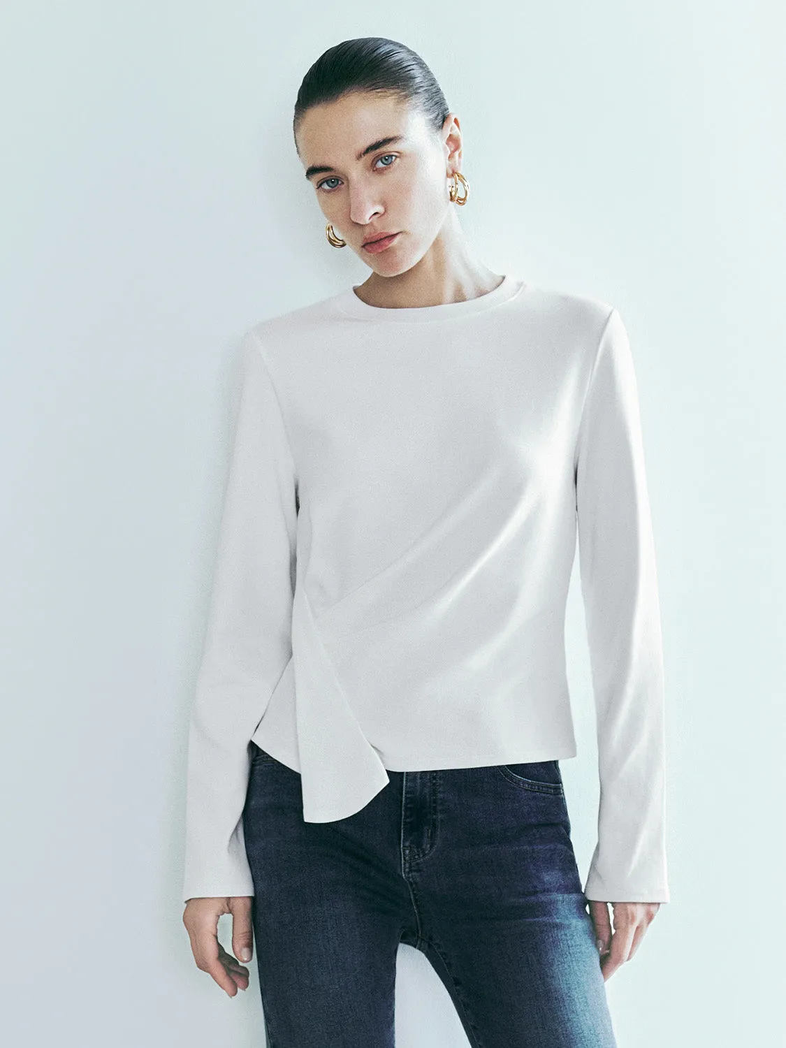 Twist Crew Neck T-Shirt sold by Urban Revivo