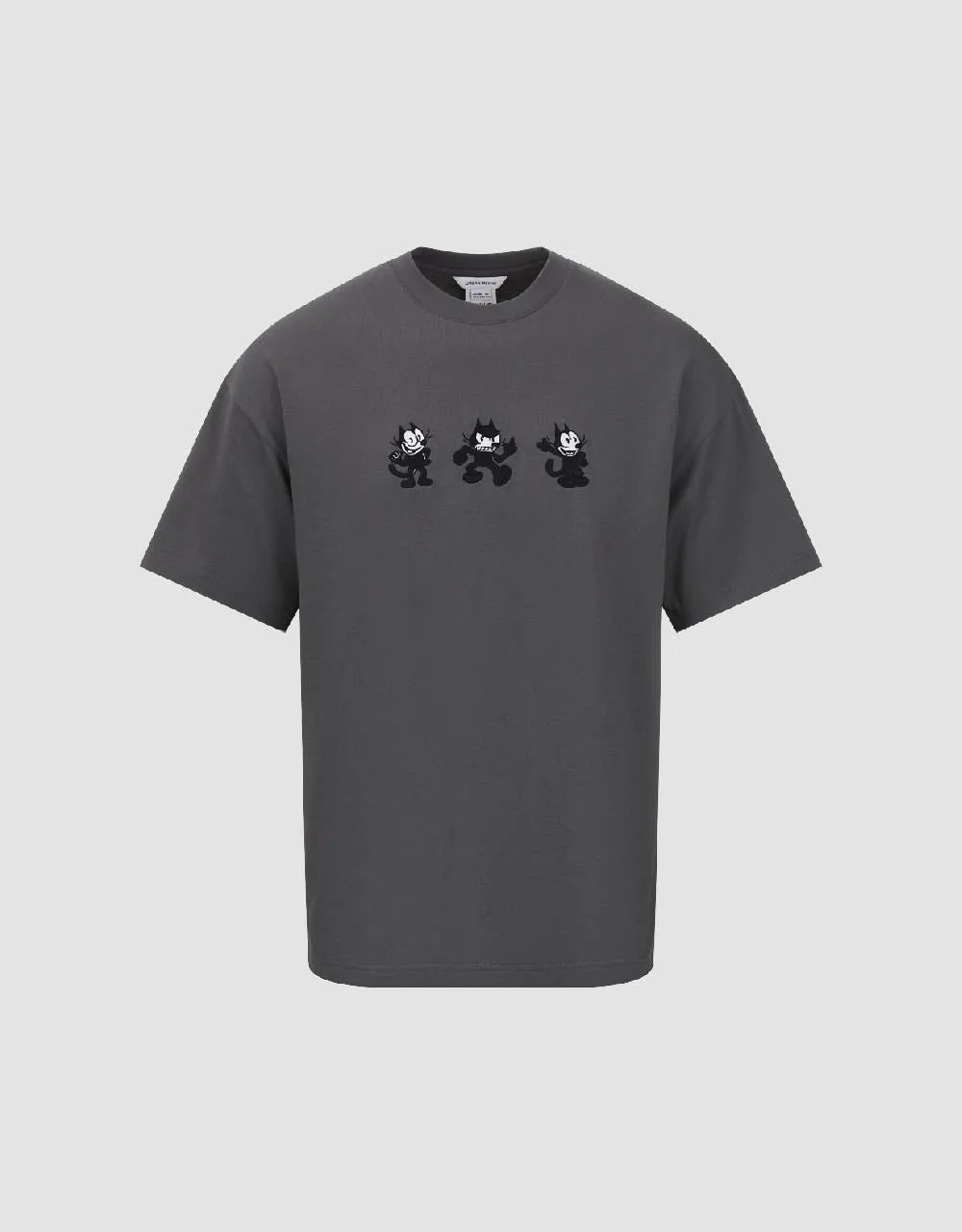 Cartoon Embroidered Crew Neck T-Shirt sold by Urban Revivo