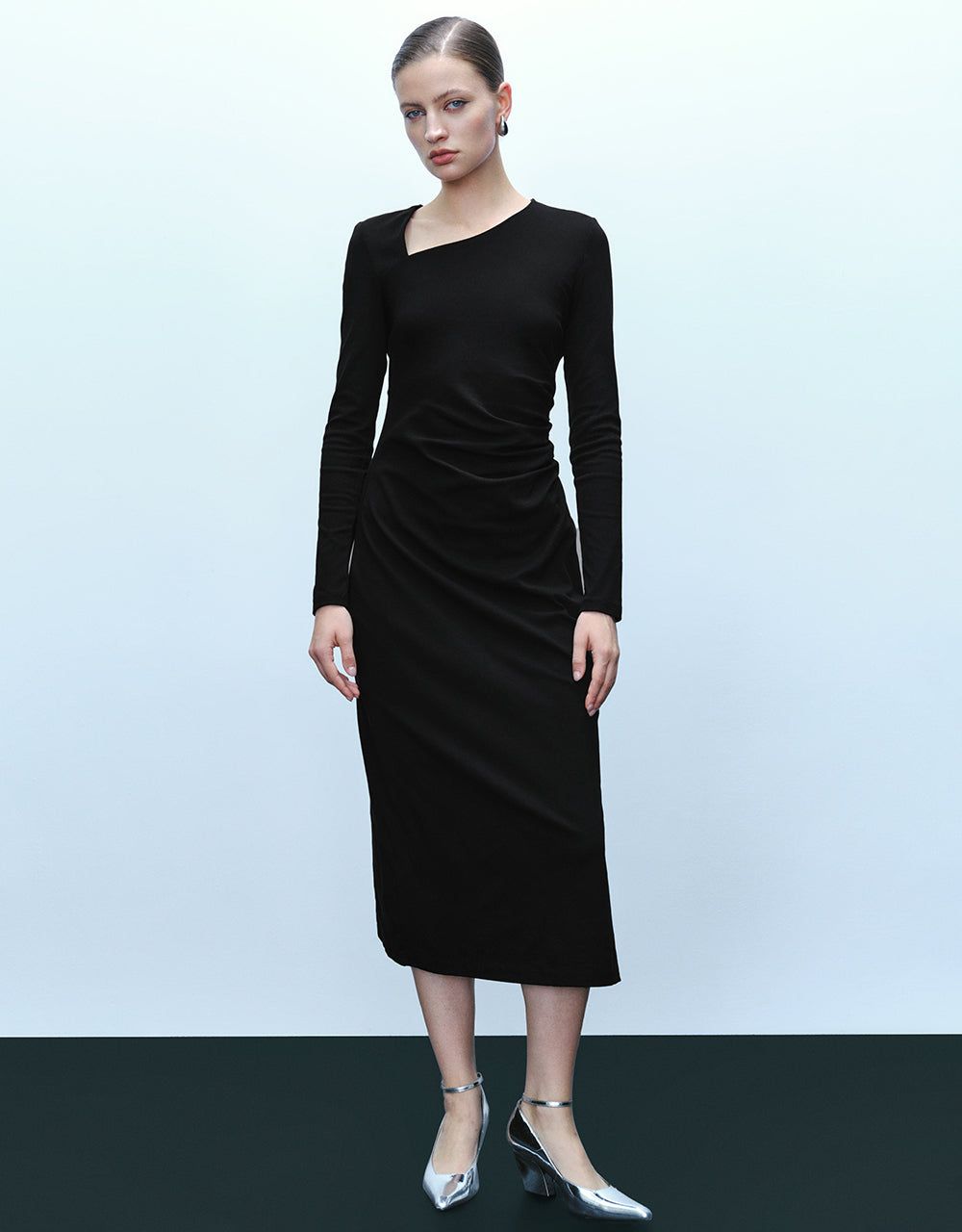 Ruched One Shoulder Skinny Dress sold by Urban Revivo