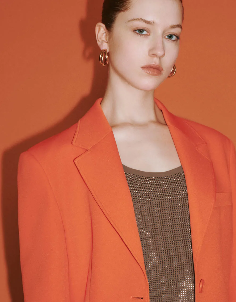 Notch Lapel Straight Blazer sold by Urban Revivo product image thumbnail 4