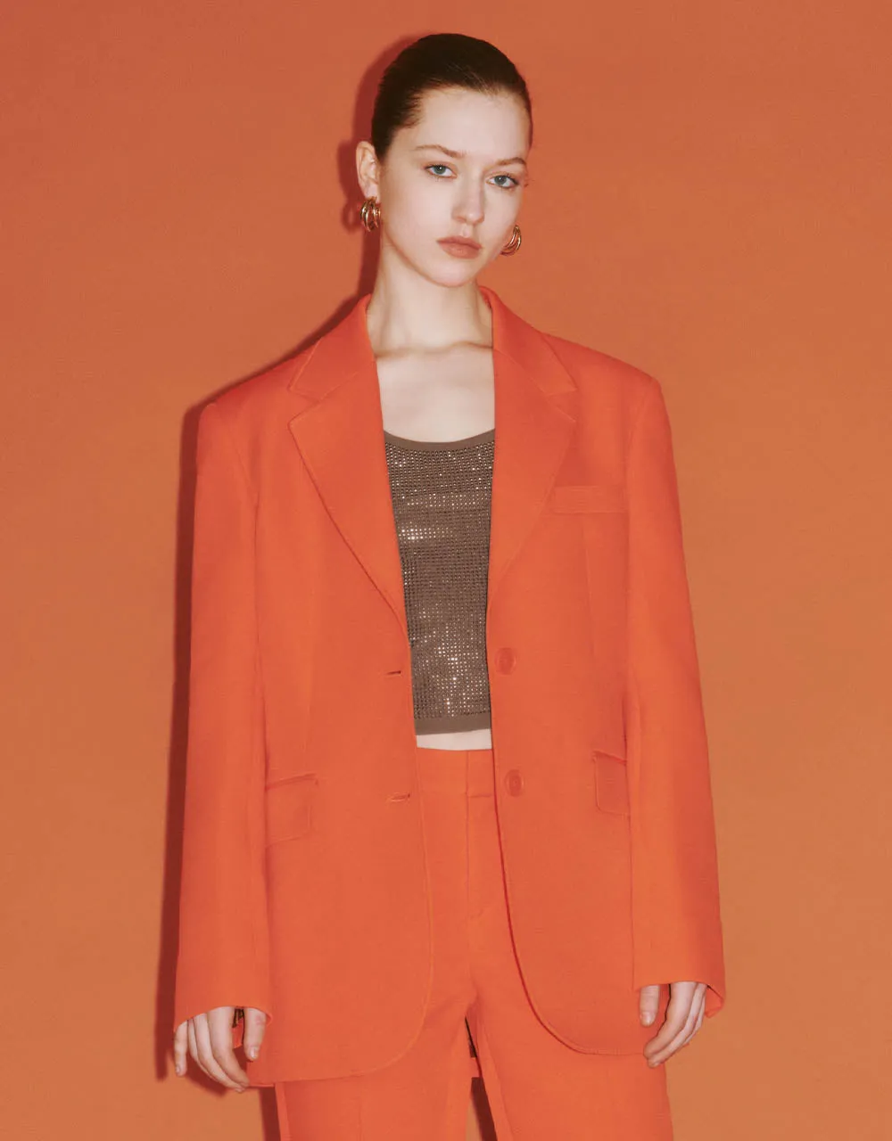 Notch Lapel Straight Blazer sold by Urban Revivo