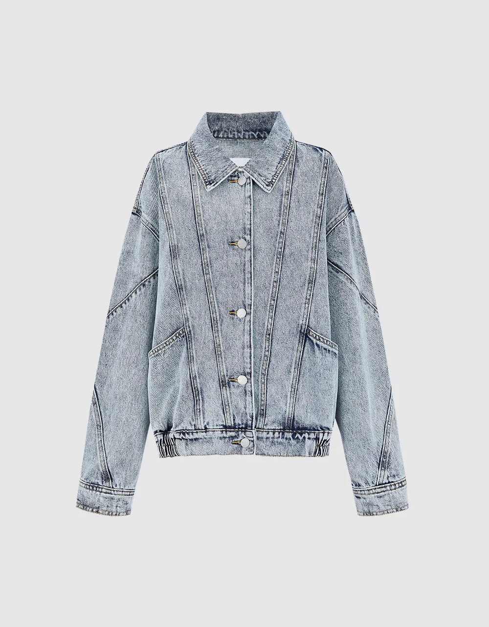 Oversized Stitch Detail Denim Jacket sold by Urban Revivo product image thumbnail 2