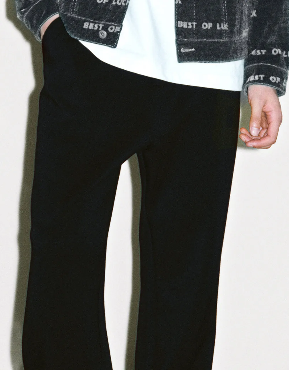 Drawstring Waist Knitted Jogger Pants sold by Urban Revivo product image thumbnail 5