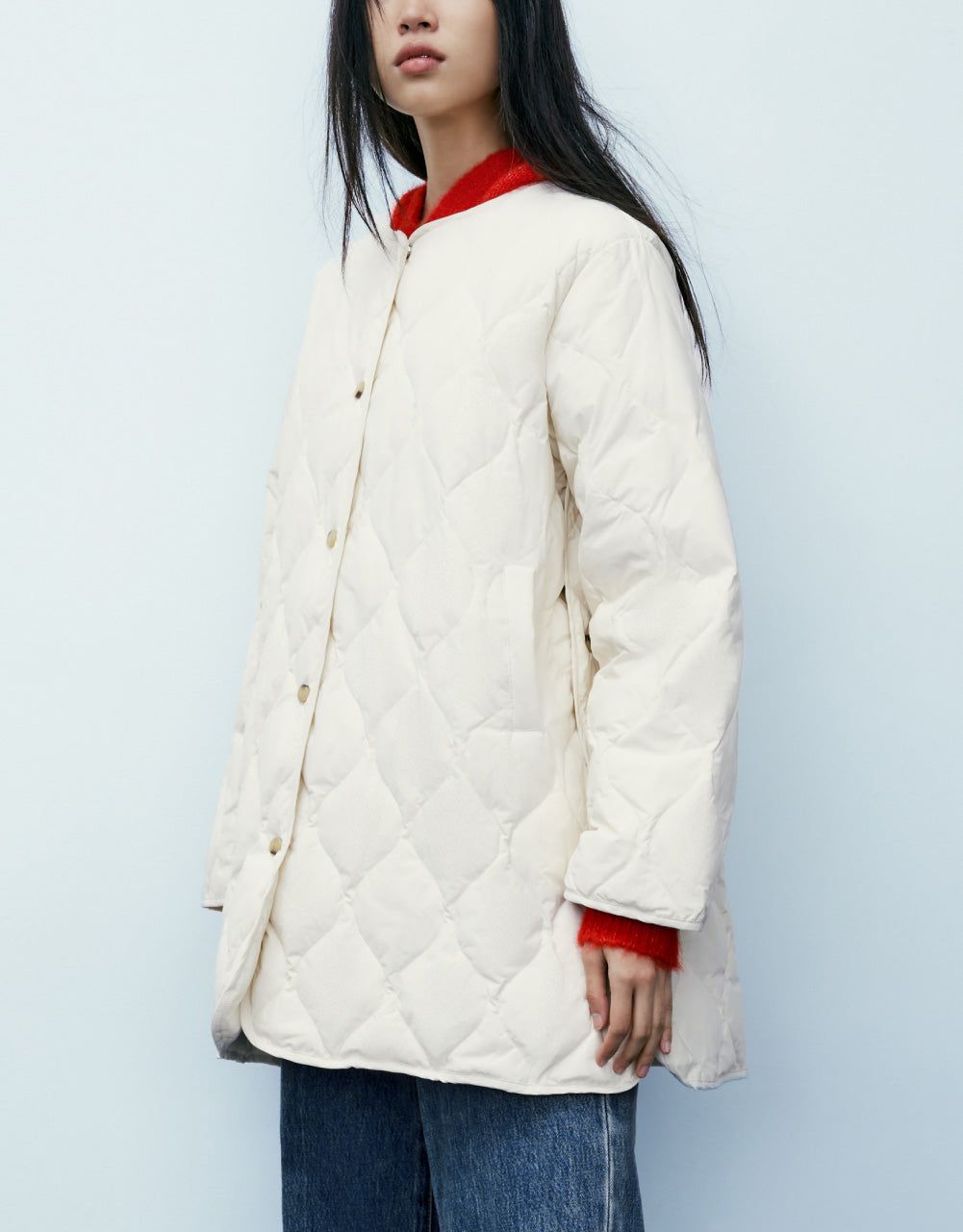 Crew Neck Button Up Puffer sold by Urban Revivo product image thumbnail 3