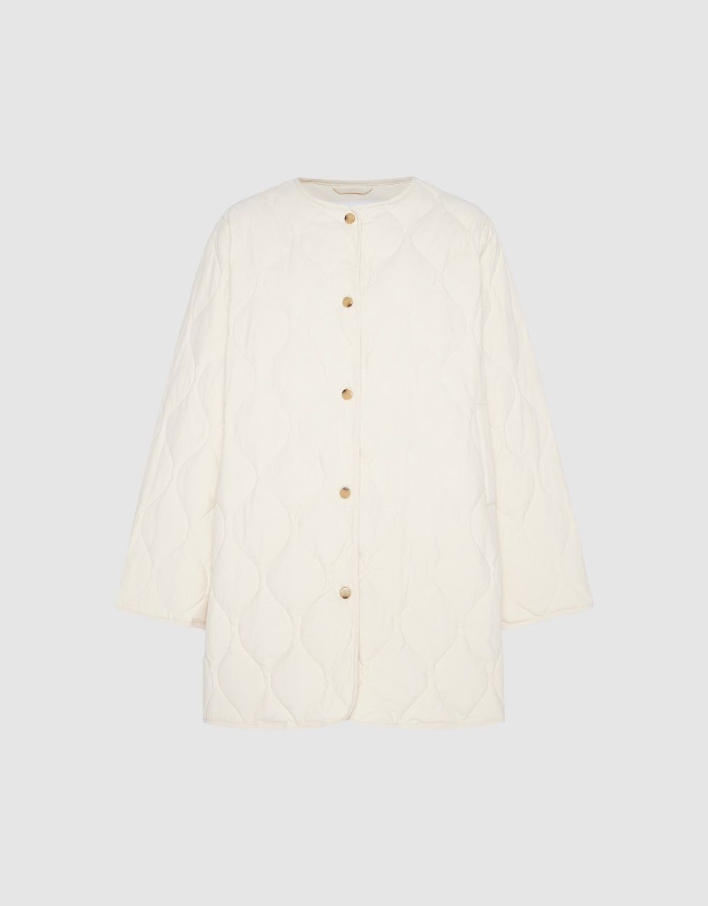 Crew Neck Button Up Puffer sold by Urban Revivo