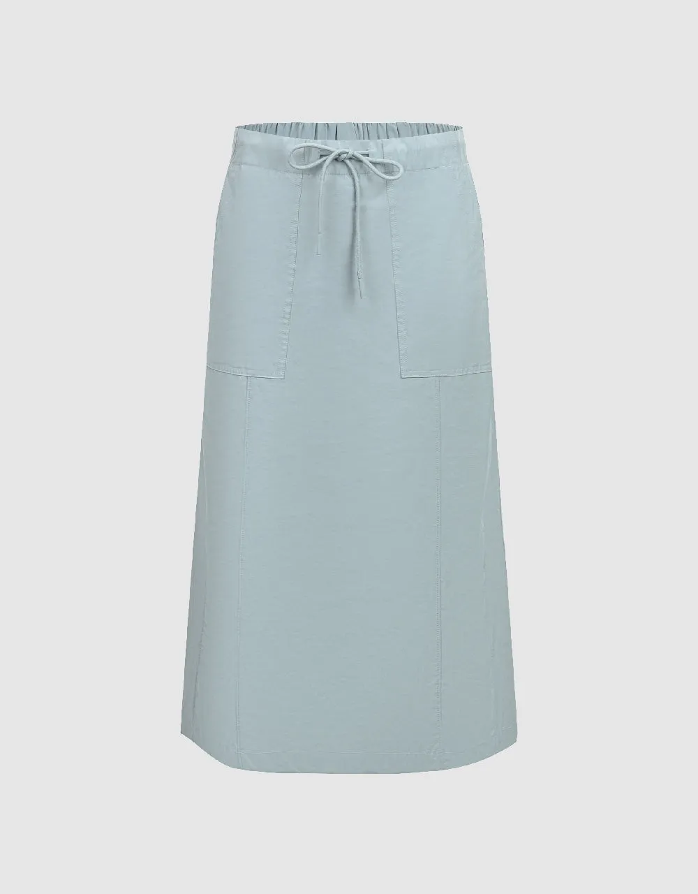 Drawstring Waist Midi A-Line Skirt sold by Urban Revivo