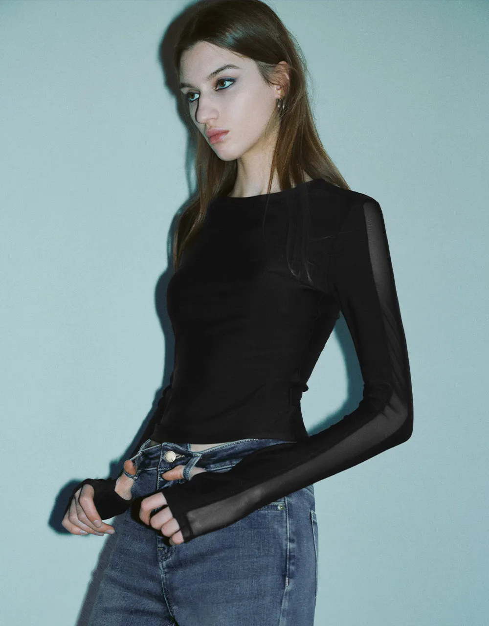 Crew Neck Straight T-Shirt sold by Urban Revivo product image thumbnail 3