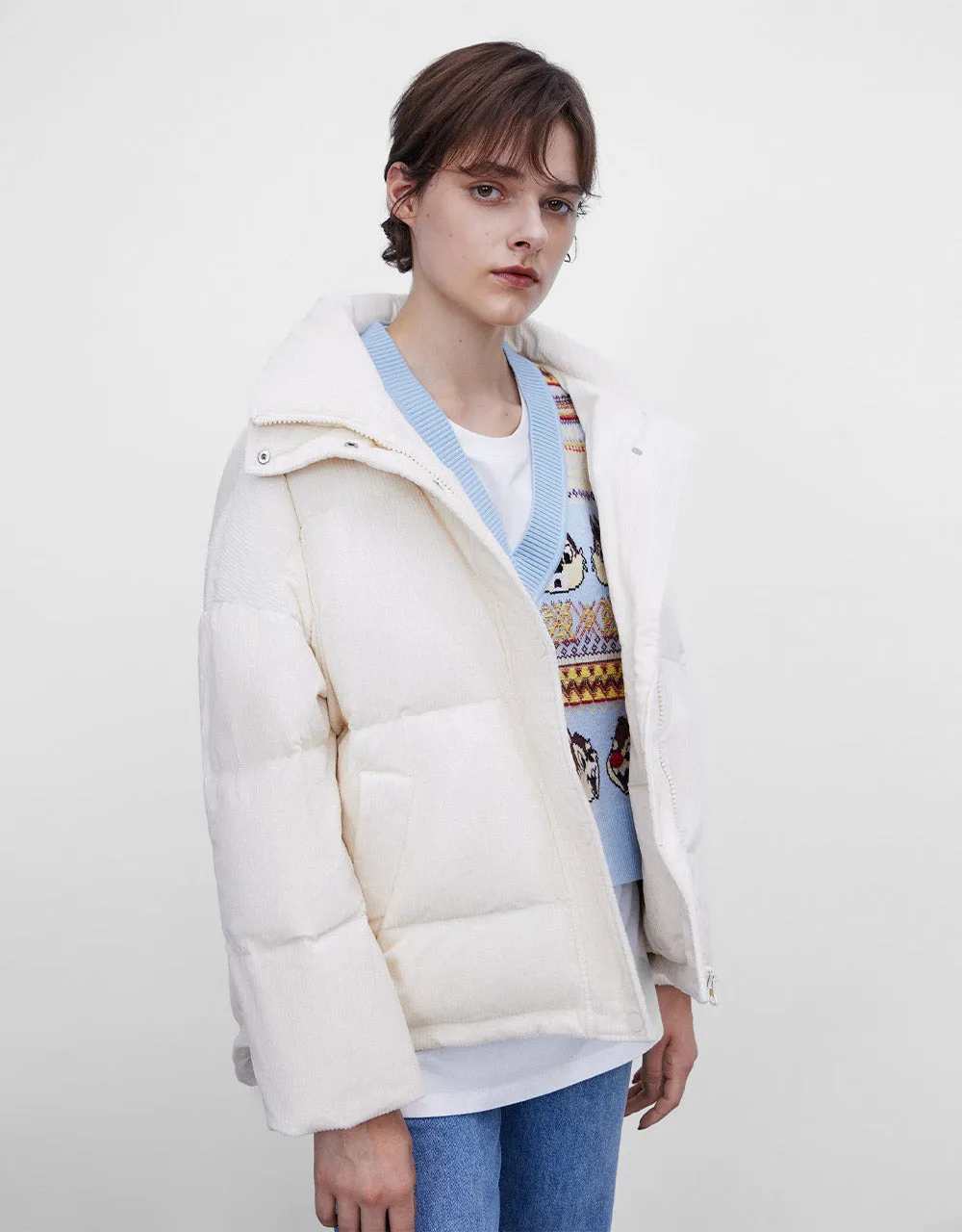 Textured Down Coat sold by Urban Revivo product image thumbnail 5