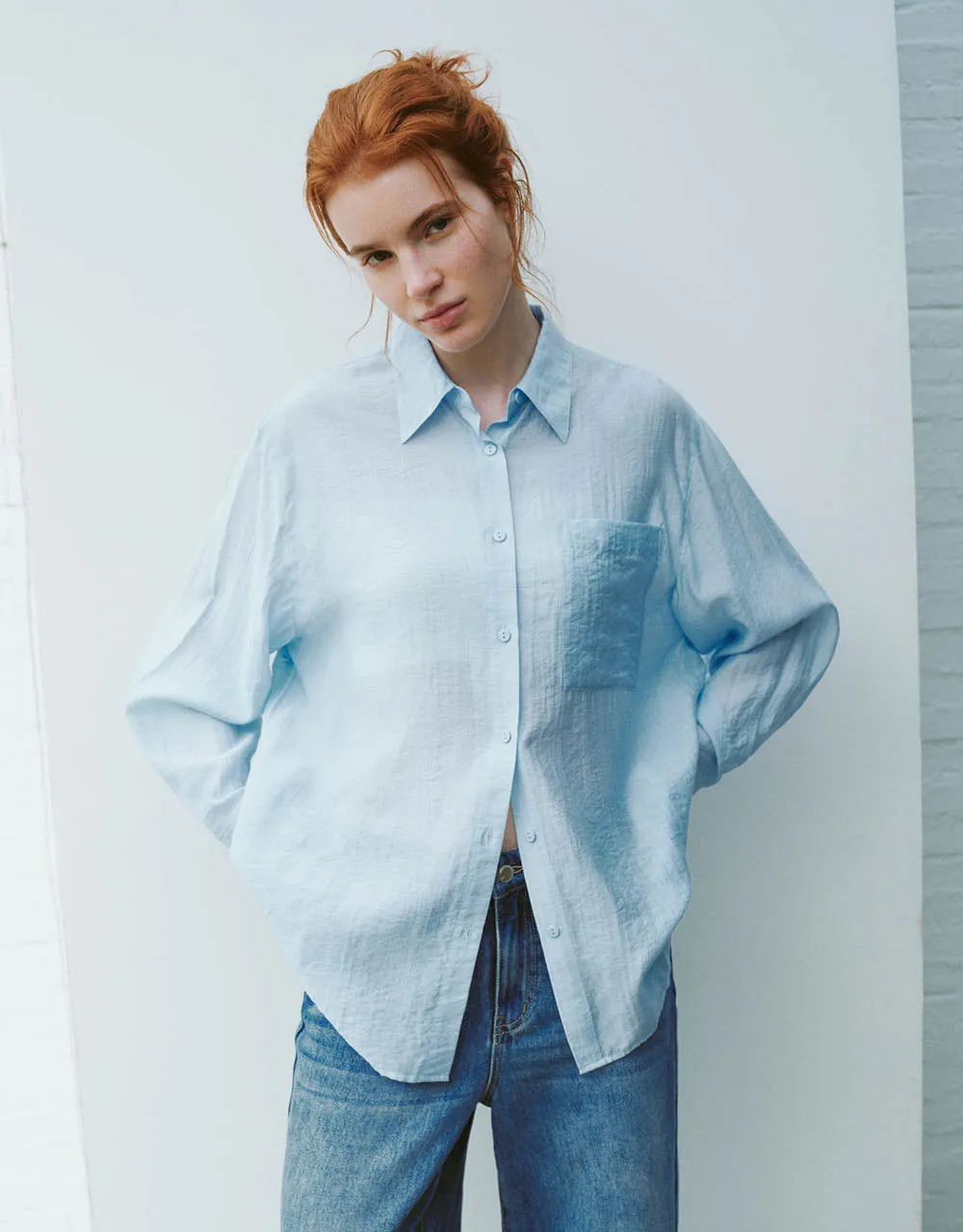 Button Up Straight Shirt sold by Urban Revivo