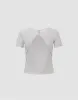 Crew Neck Skinny T-Shirt sold by Urban Revivo