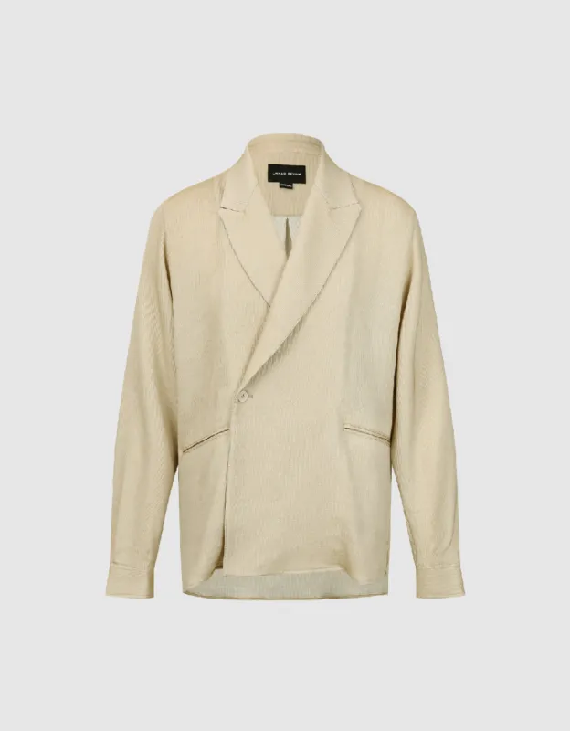 Peak Lapel Loose Blazer Jacket sold by Urban Revivo
