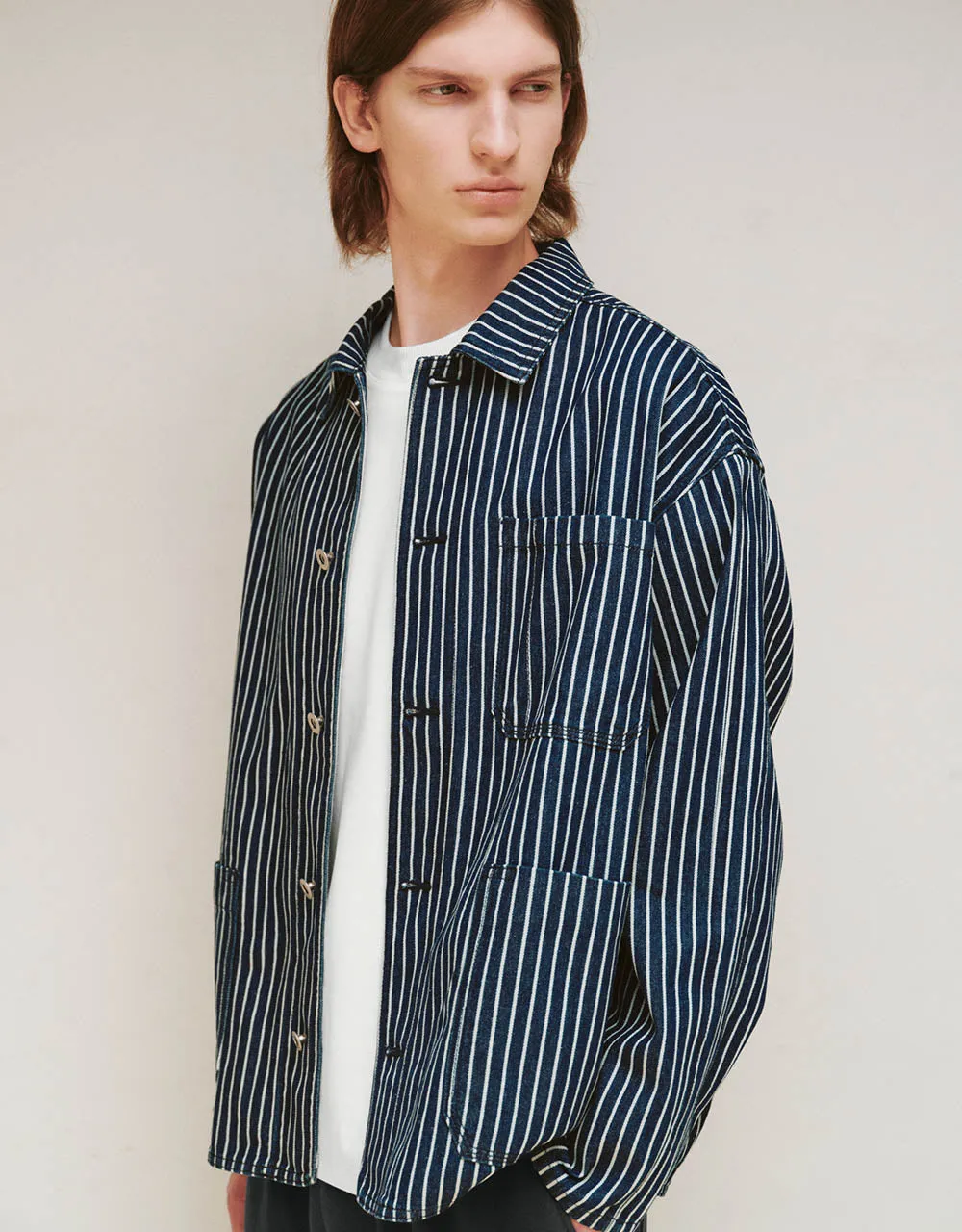 Striped Denim Jacket sold by Urban Revivo product image thumbnail 3