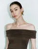 Rhinestone Décor Off-Shoulder Skinny T-Shirt sold by Urban Revivo