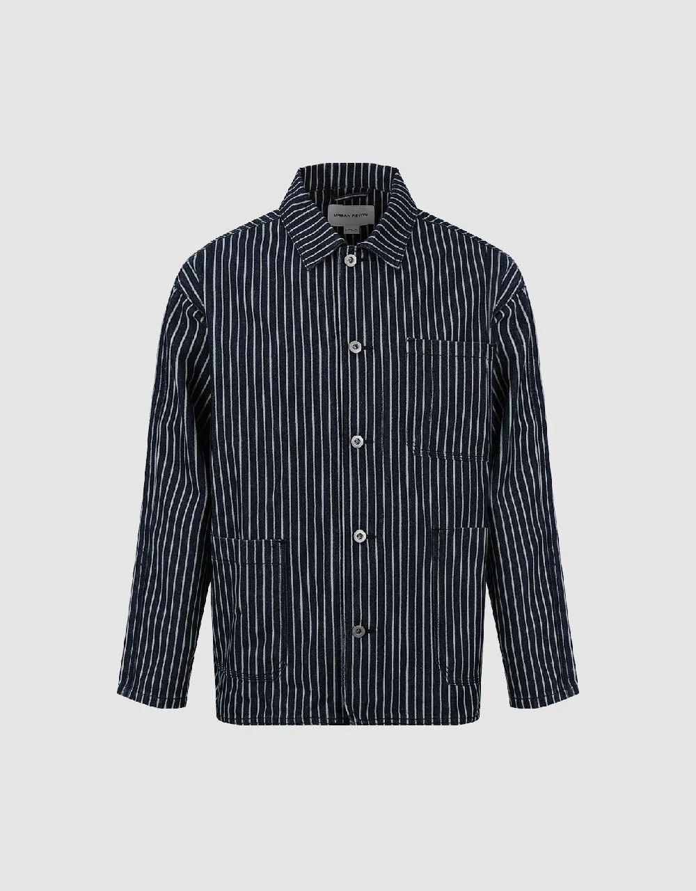 Striped Denim Jacket sold by Urban Revivo product image thumbnail 2