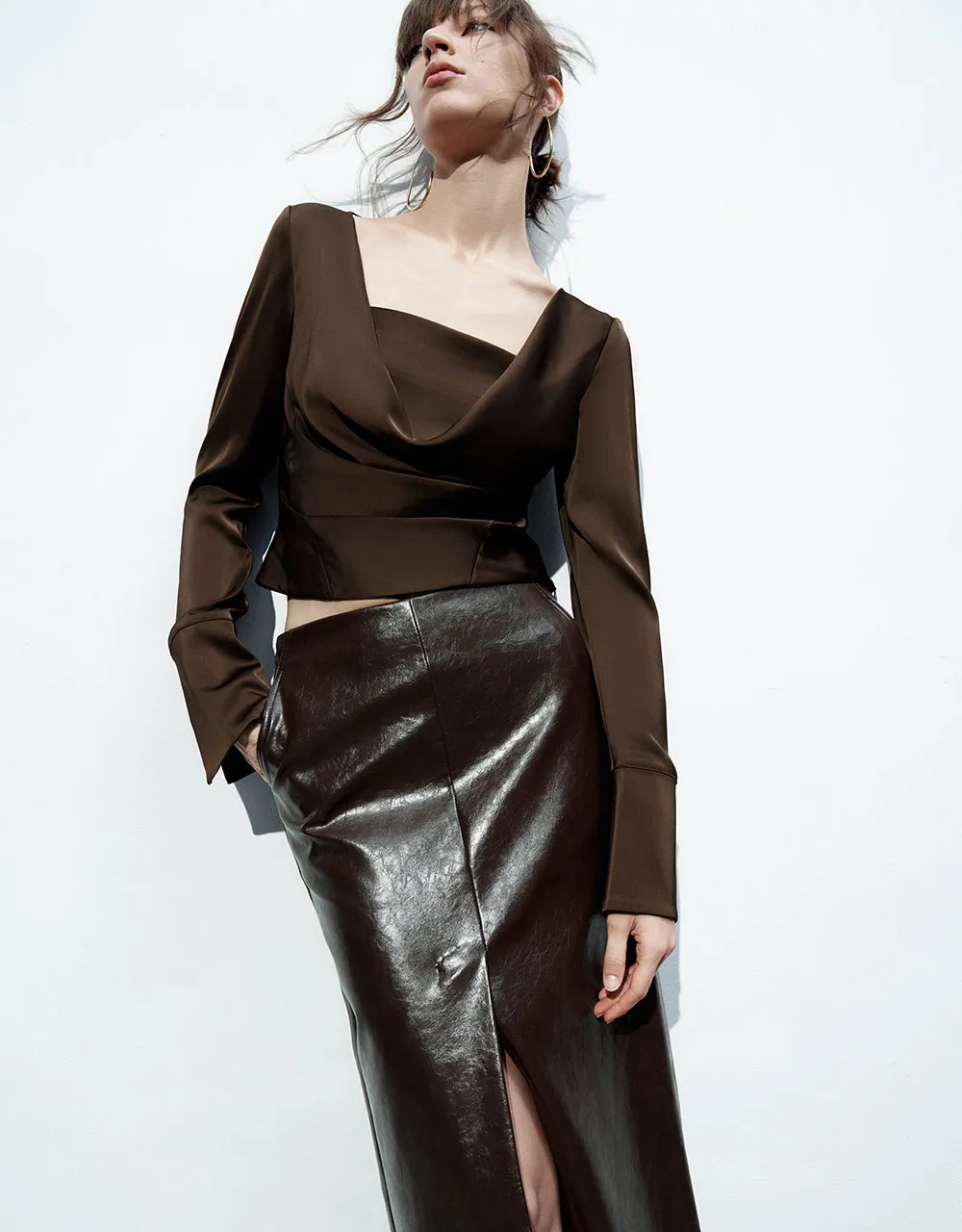 Cowl Neck Overhead Shirt sold by Urban Revivo product image thumbnail 3