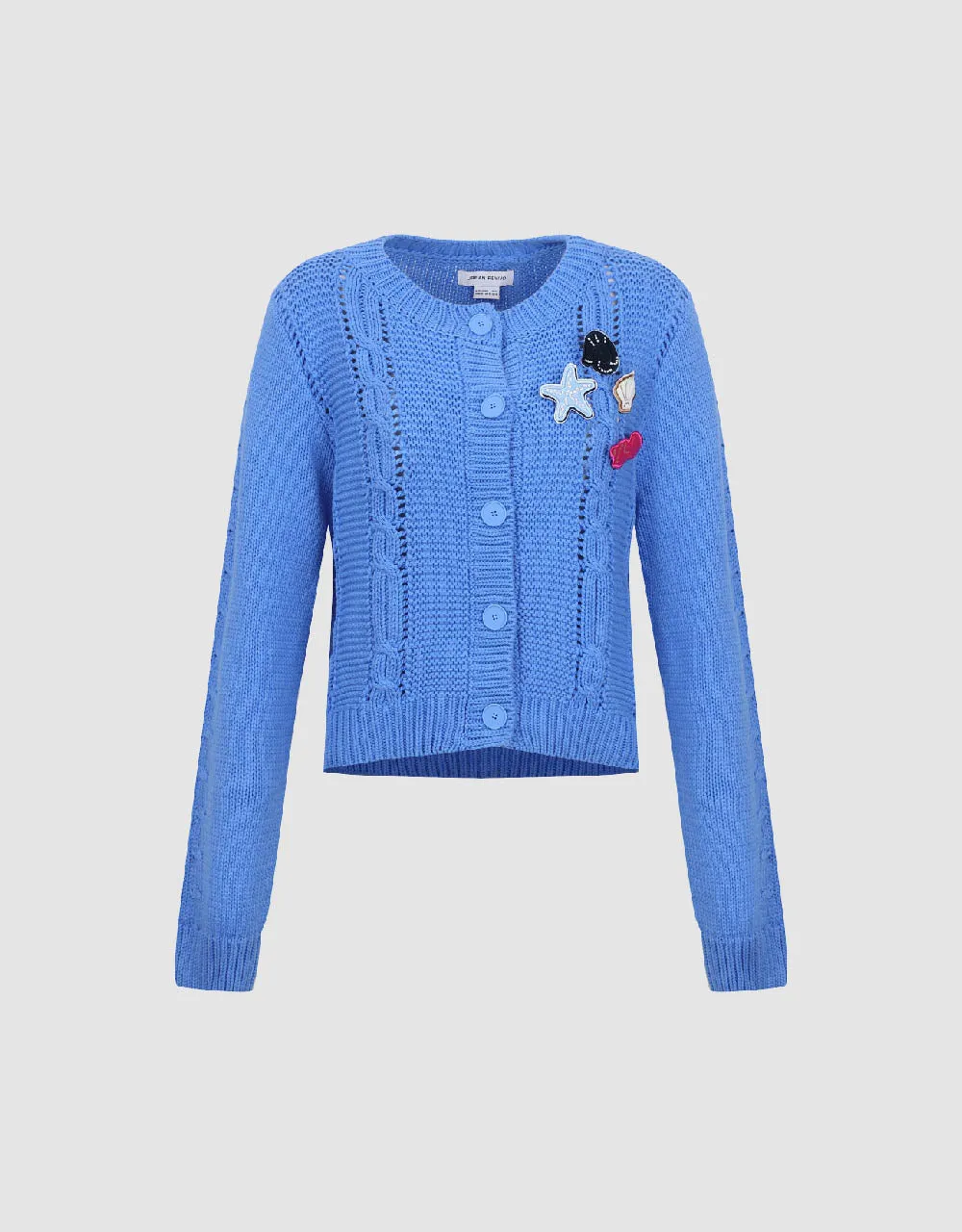 Drop Shoulder Sleeve Crew Neck Knitted Cardigan sold by Urban Revivo product image thumbnail 2