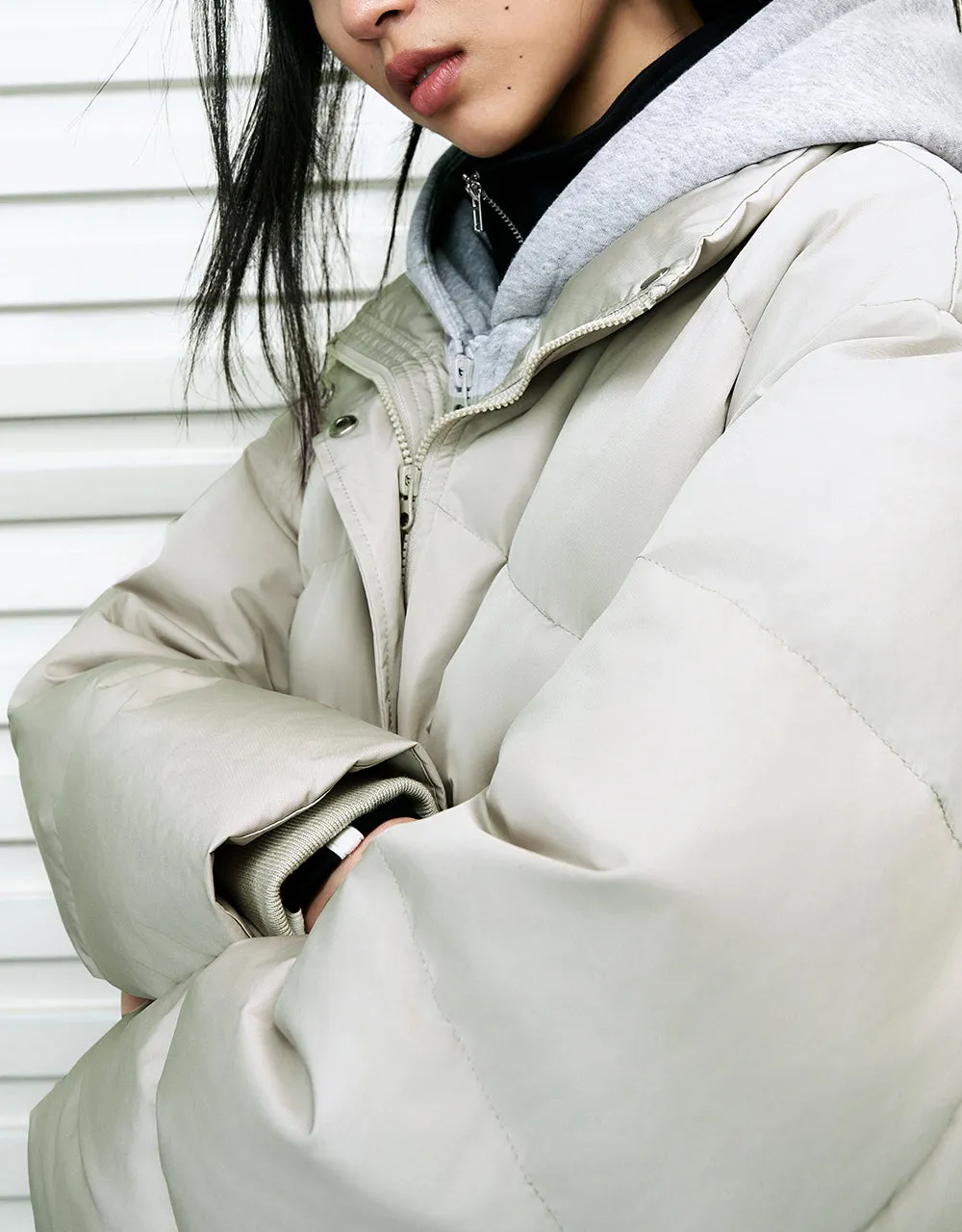 Hooded Straight Down Jacket sold by Urban Revivo product image thumbnail 5