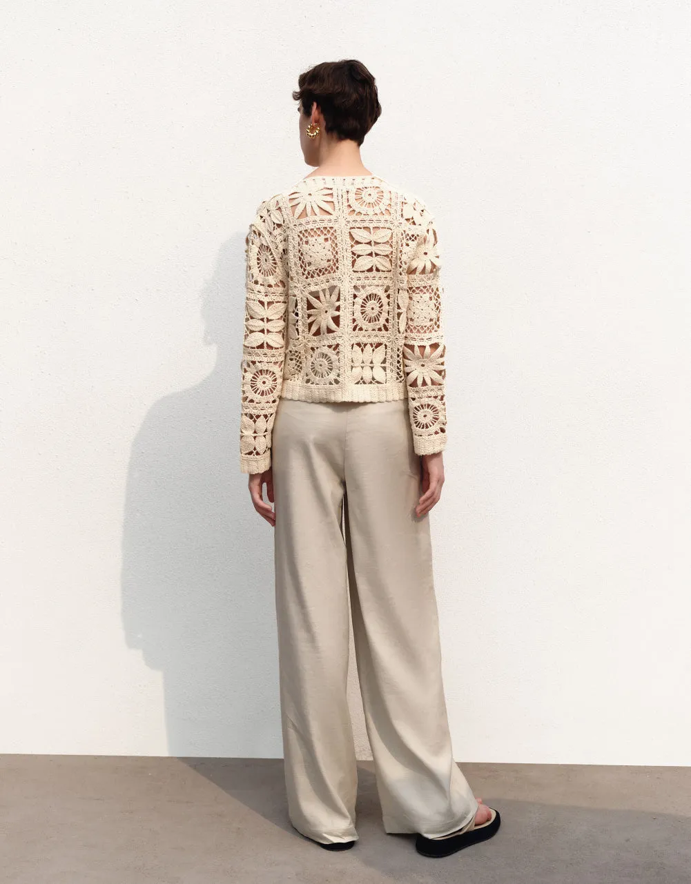 Woven Thin Wide-Leg Pants sold by Urban Revivo product image thumbnail 5