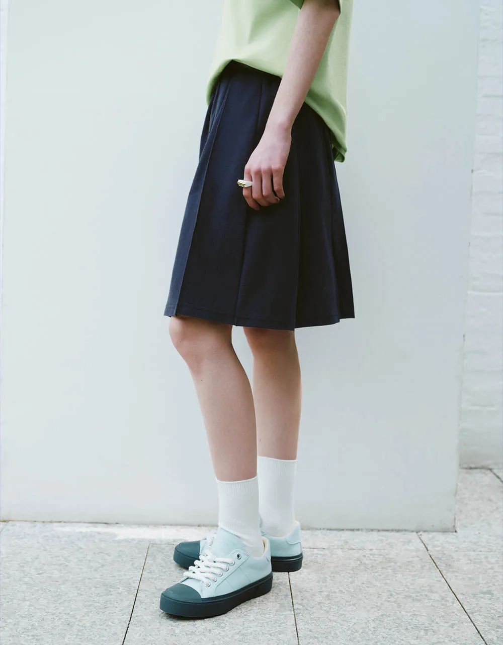 Elastic Waist Midi A-Line Knitted Skirt sold by Urban Revivo product image thumbnail 4